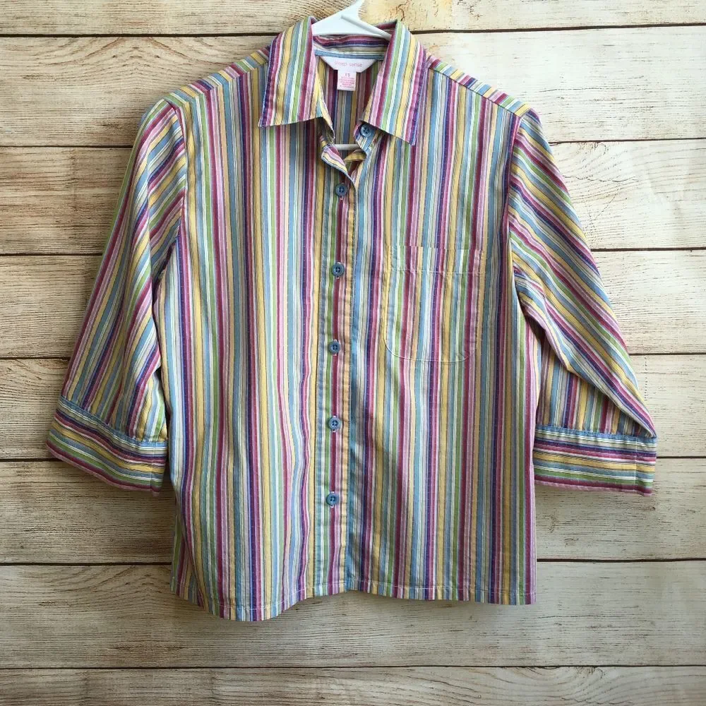 SLEEP SENSE RAINBOW STRIPED PAJAMA SET‎